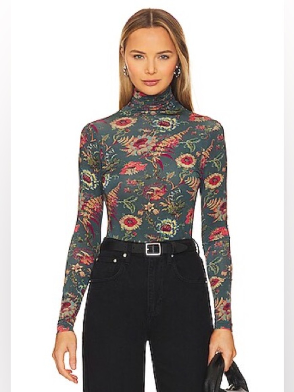 Ulla Johnson Aurelia Turtleneck in Larkspur – Size Large – Like New